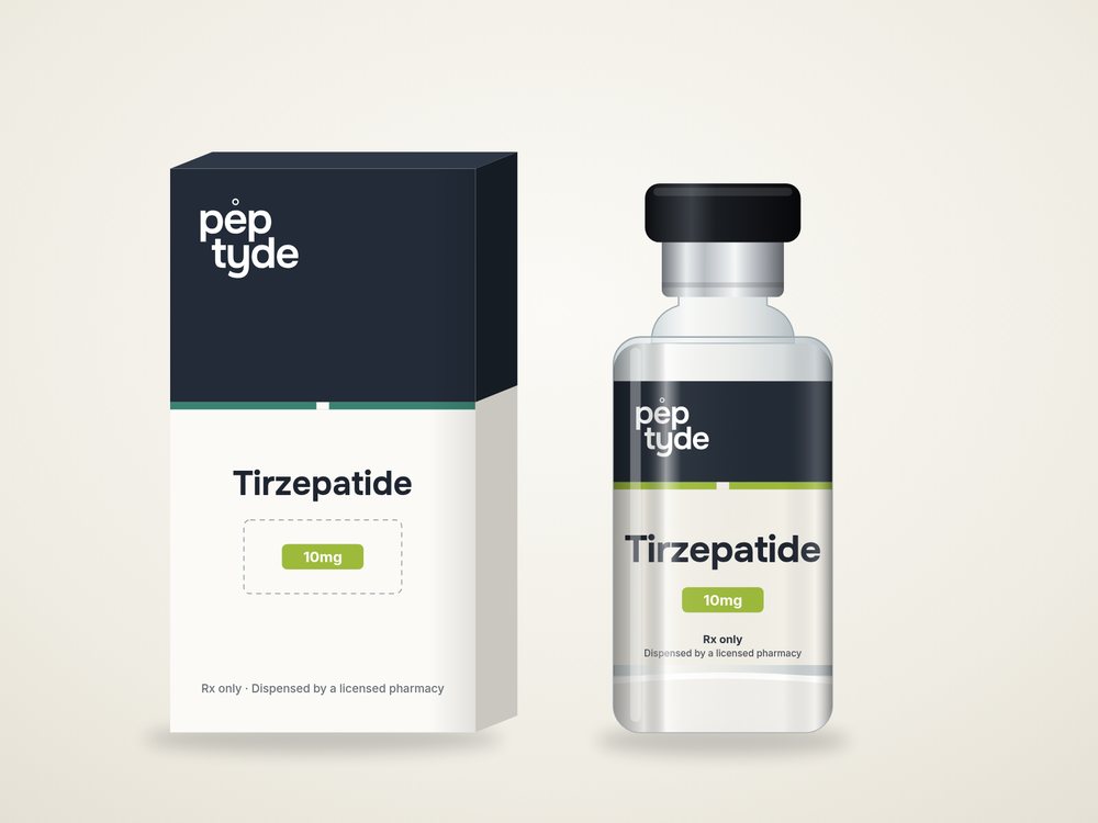 Digital render of a Tirzepatide carton and vial