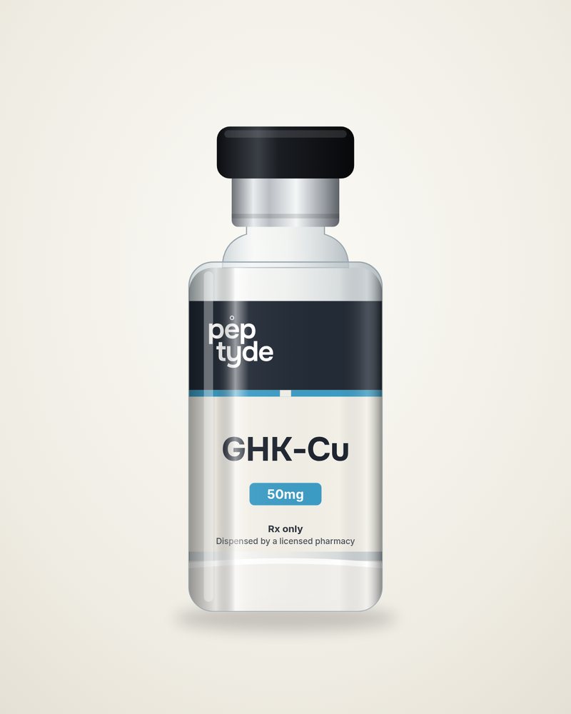 Digital render of a Peptyde GHK-Cu 50 mg vial